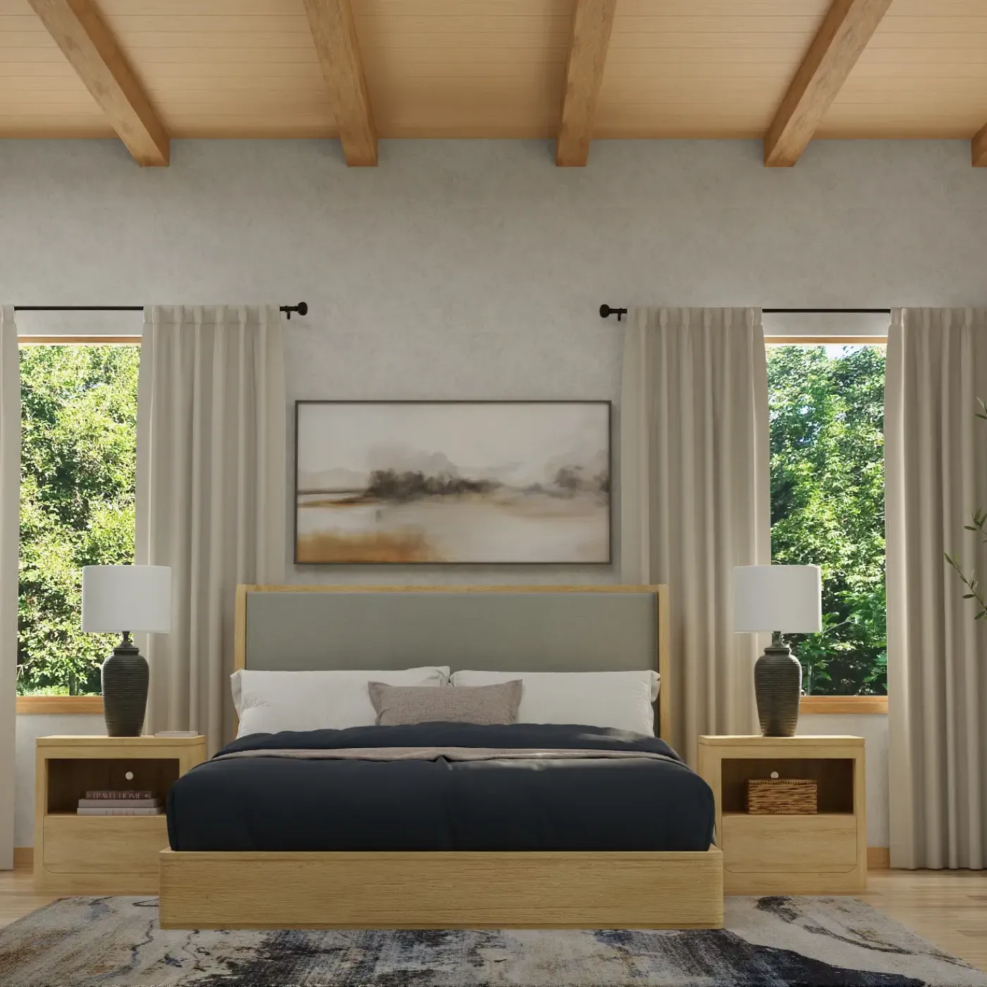 New Aiden California King Bed, Dresser, Mirror, Night Stand All Modern Living Items|Bedroom