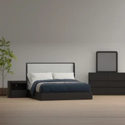 New Aiden Califronia King Bed, Dresser, Mirror, Night Stand All Modern Living Items|Bedroom