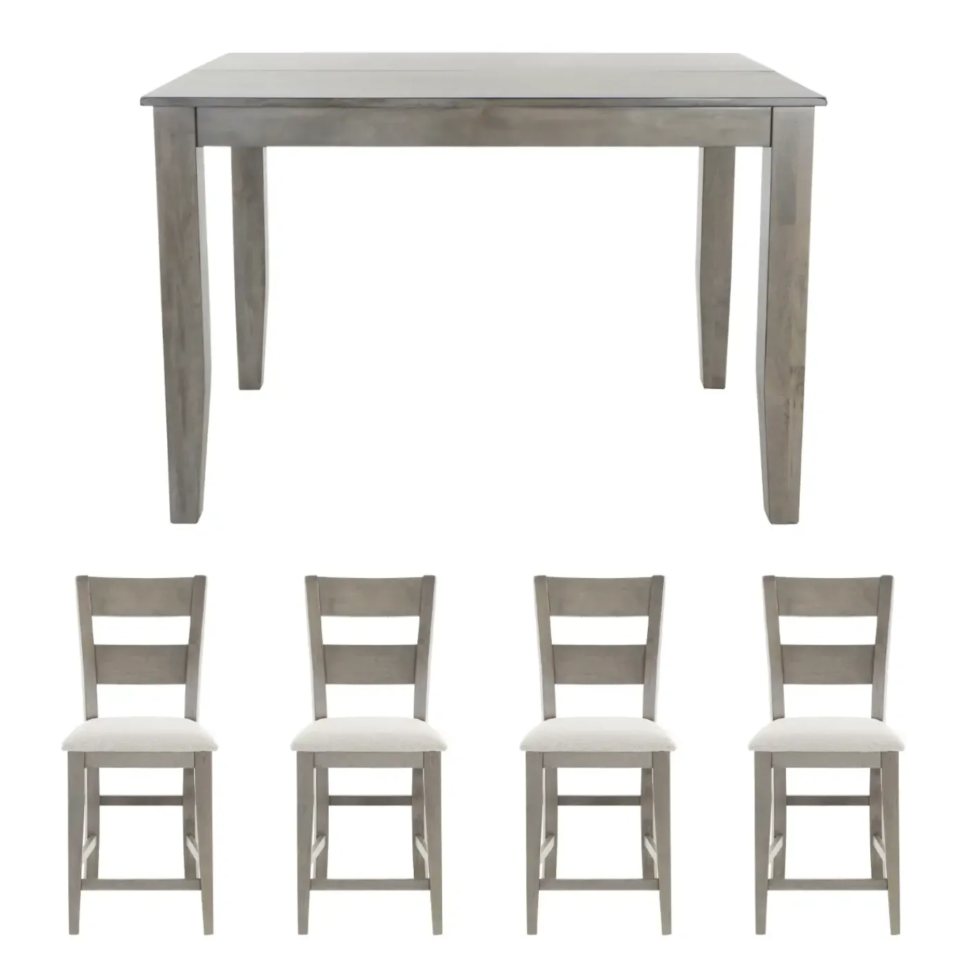 Discount Alamo 5pc Pub Set: Extendable Counter Height Table, 4 Pub Chairs Dining Room Sets