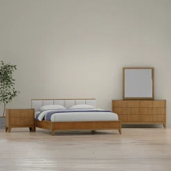Hot Amalie Eastern King Bed, Dresser, Mirror, Nightstand All Modern Living Items|Bedroom
