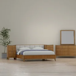 Hot Amalie Eastern King Wall Bed With 2 Piers, Dresser, Mirror All Modern Living Items|Bedroom