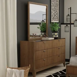 Hot Amalie Eastern King Wall Bed With 2 Piers, Dresser, Mirror All Modern Living Items|Bedroom