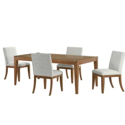 Online Amalie 5pc: Dining Table And 4 Upholstered Chairs Dining|Dining Room Sets