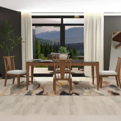 Discount Amalie 5pc: Dining Table And 4 Wood Side Chairs Dining|Dining Room Sets