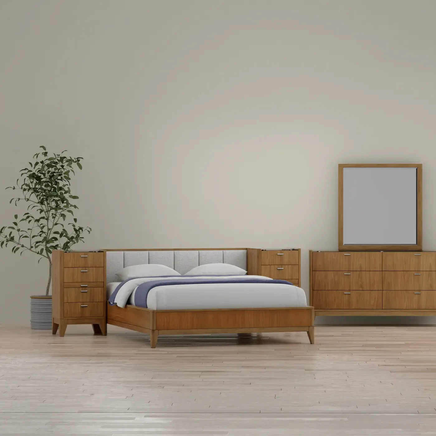 New Amalie Wall Bedroom Set With Piers All Modern Living Items|Bedroom