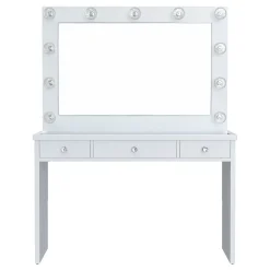 Amelia 3 Drawer Vanity with Lighted Mirror Vanities|Kids Desks & Chairs