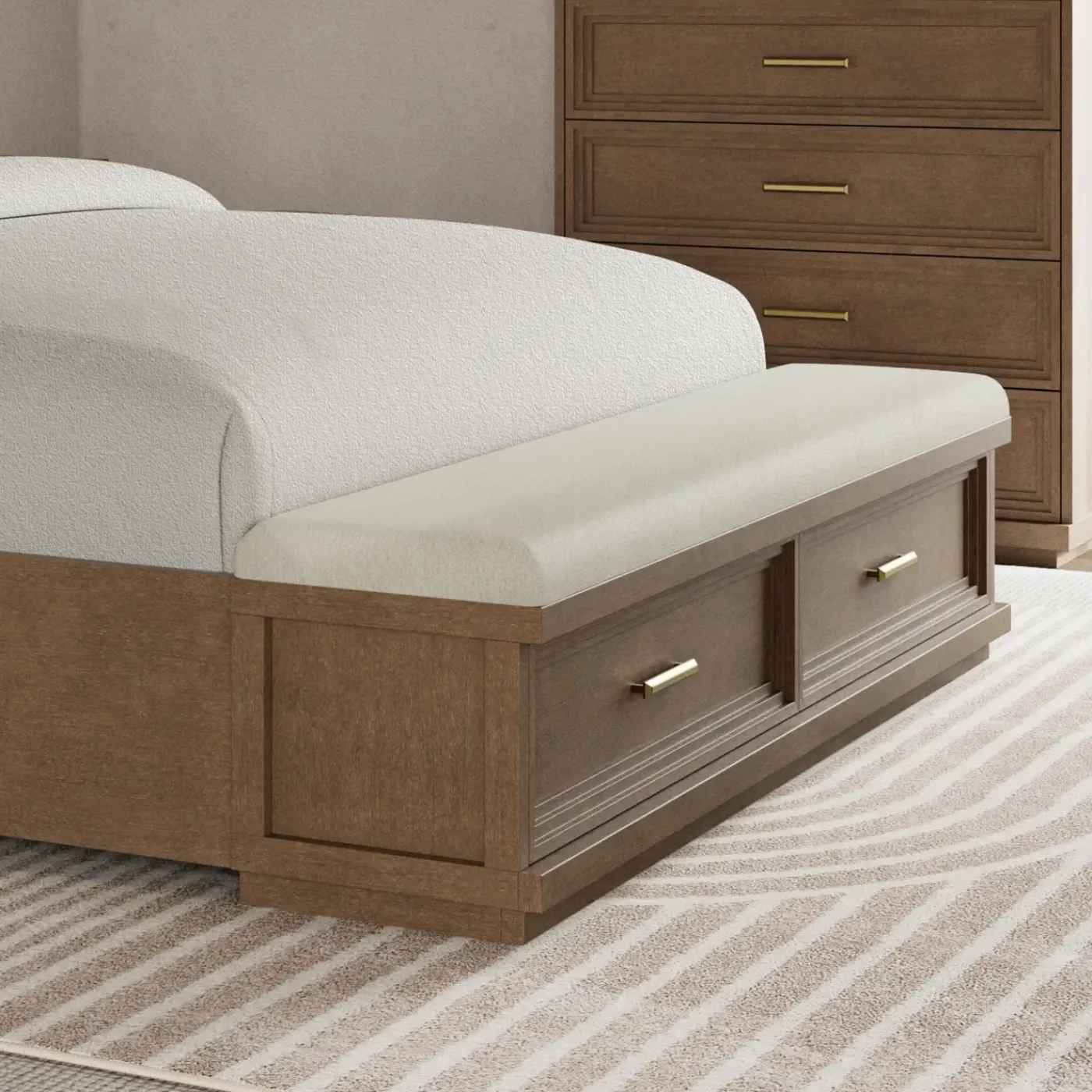 New Aspen King Illuminated Storage Bed King Beds