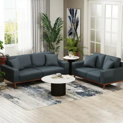 Discount Ava Leather Living Room Set Living Room Sets