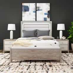Hot Avery California King Upholstered Bed with Light King Beds