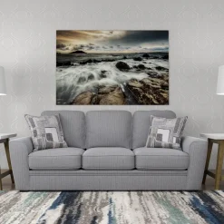 Barnes Stone Sofa and Loveseat Living Room|Living Room Sets