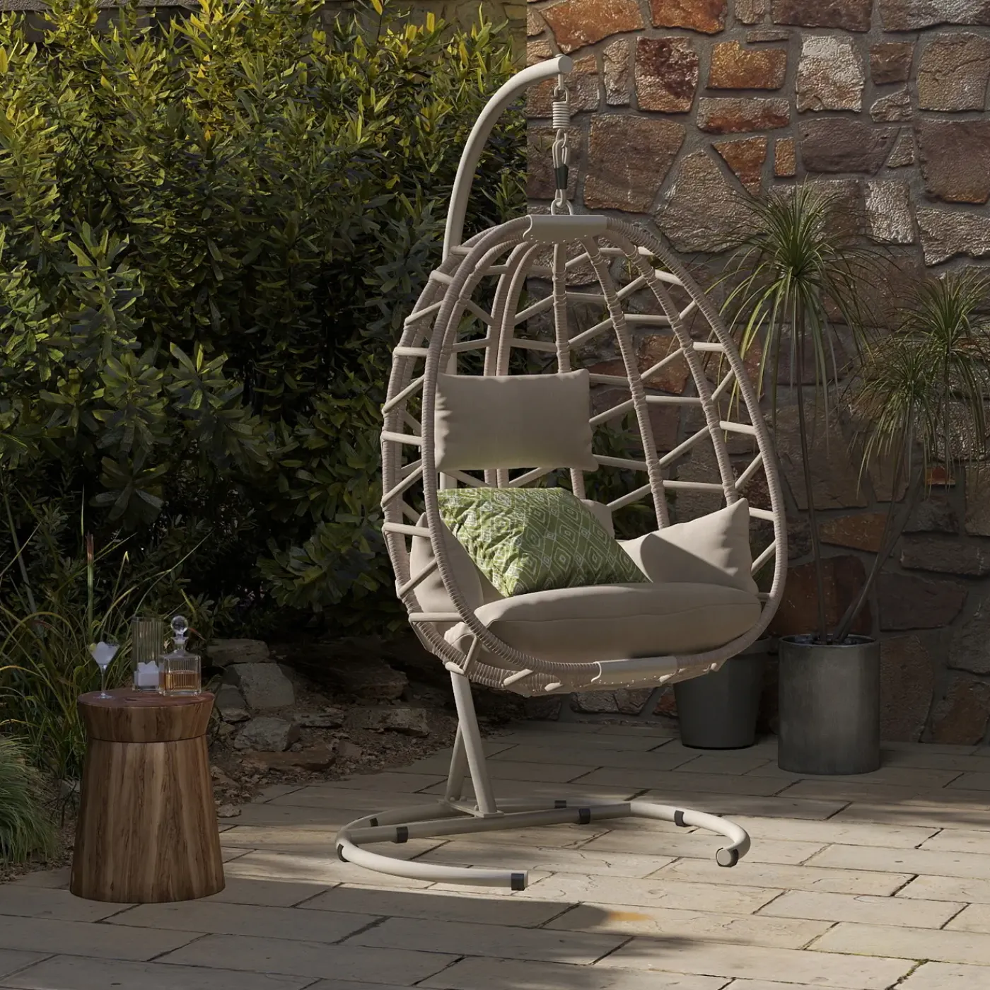 Outlet Bayview Hanging Basket Chair Outdoor Seating