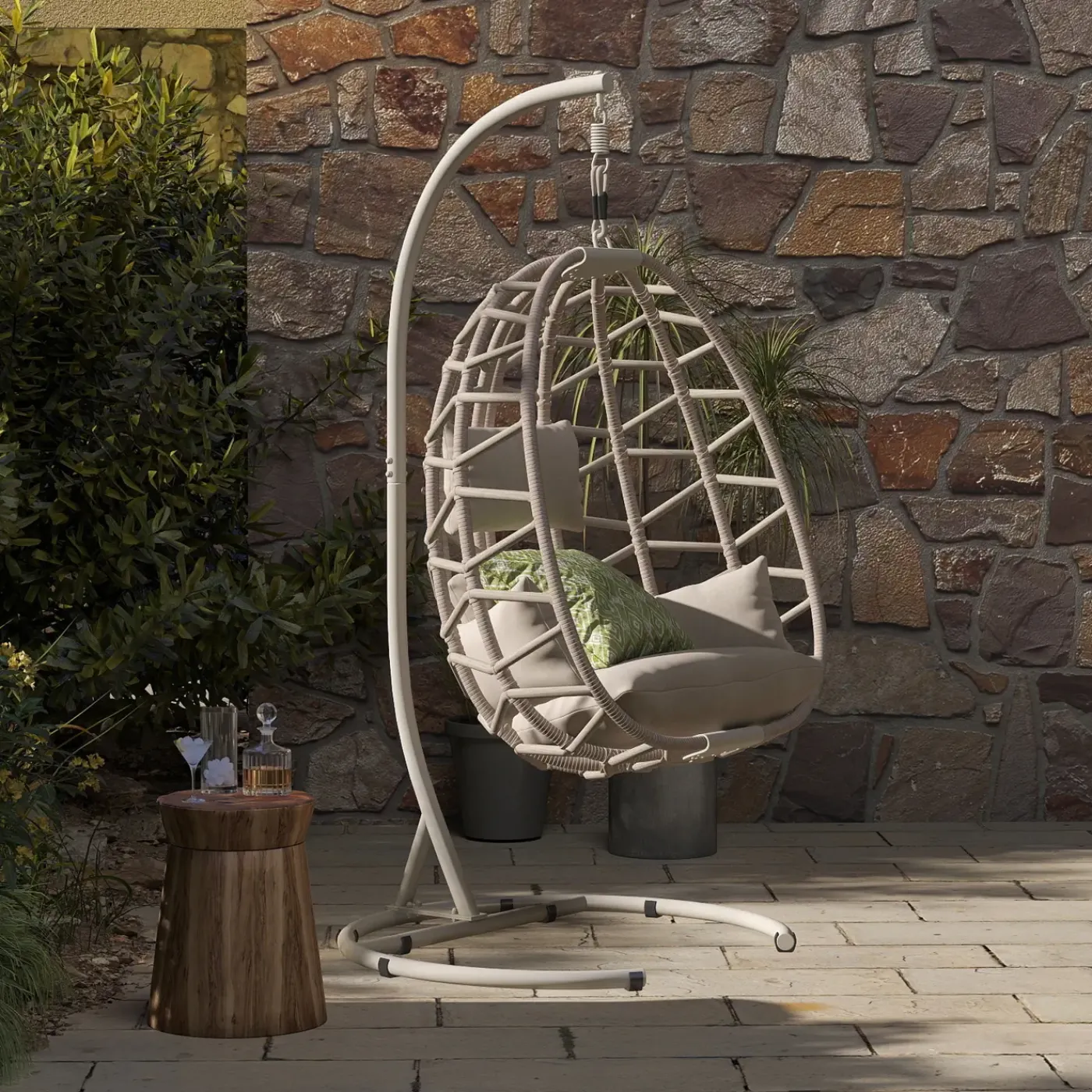 Outlet Bayview Hanging Basket Chair Outdoor Seating