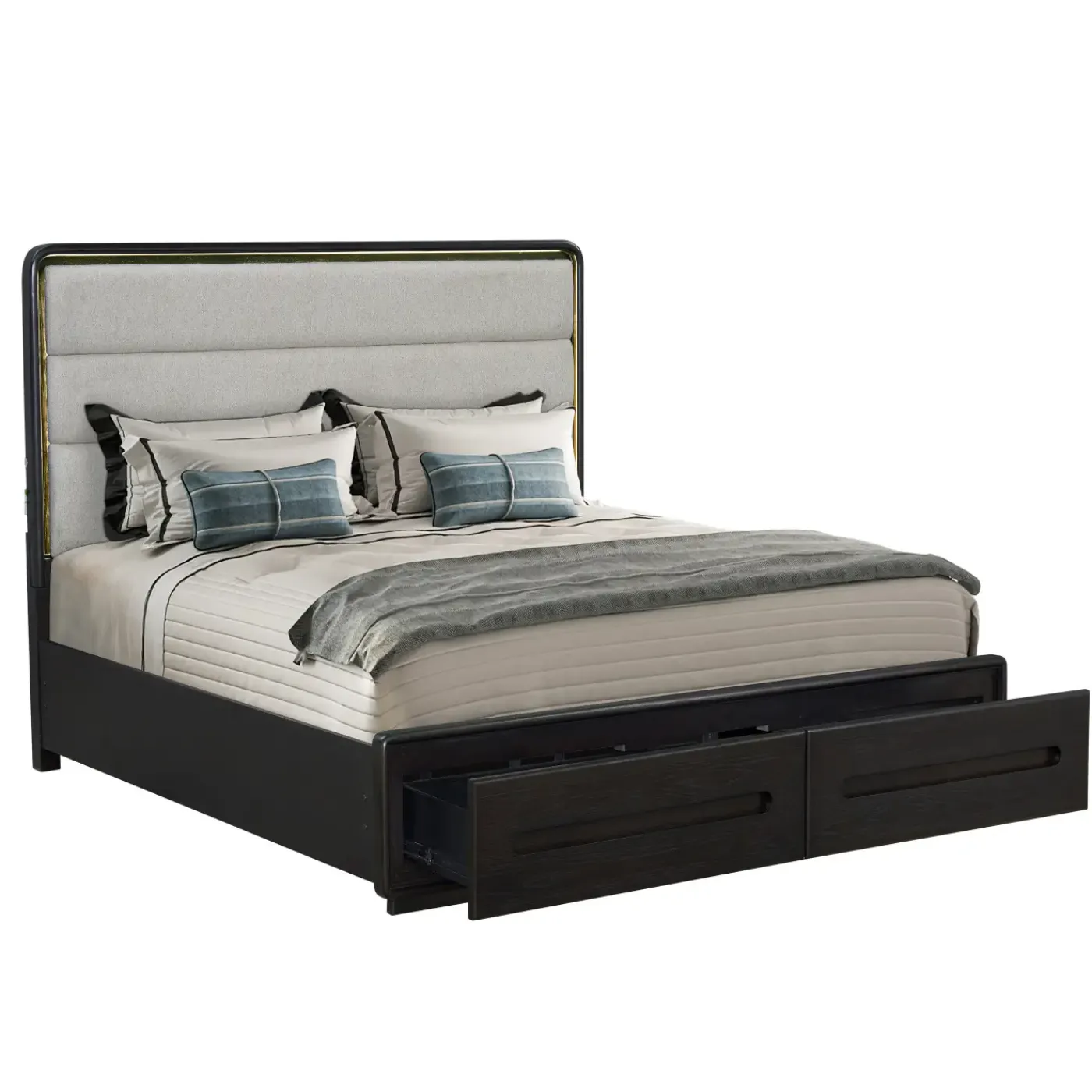 Outlet Becket Storage Bedroom Set-New! Queen Storage Bed, Dresser, Mirror, Nightstand Bedroom Sets