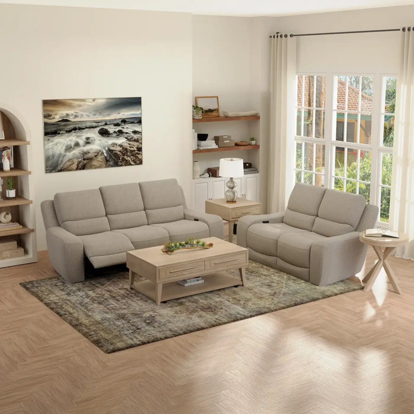 Sale Blake Buy the Power Reclining Sofa, Get the Power Reclining Loveseat Free Living Room Sets|Reclining Furniture