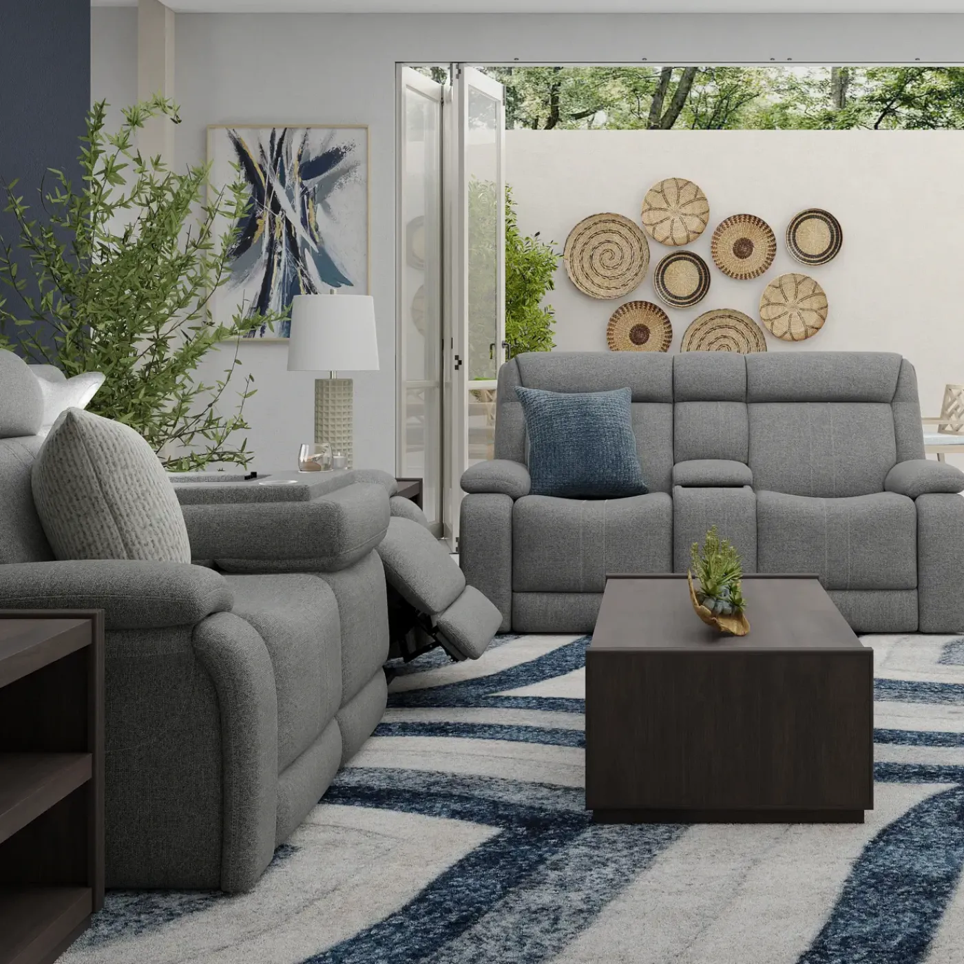 New Blockbuster Immersive Sound Power Living Room Set-New! P3 ZG with Immersive sound Sofa & Loveseat Living Room Sets|Reclining Furniture