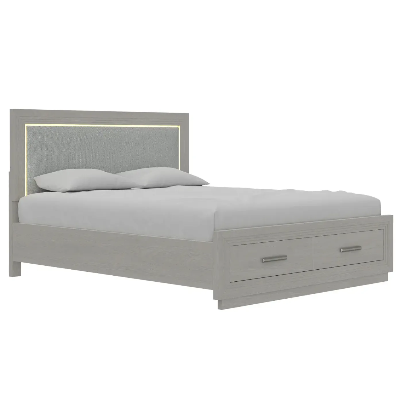 Best Burbank California King Storage Bed With LED Lights Bedroom|All Outlet & Clearance Items