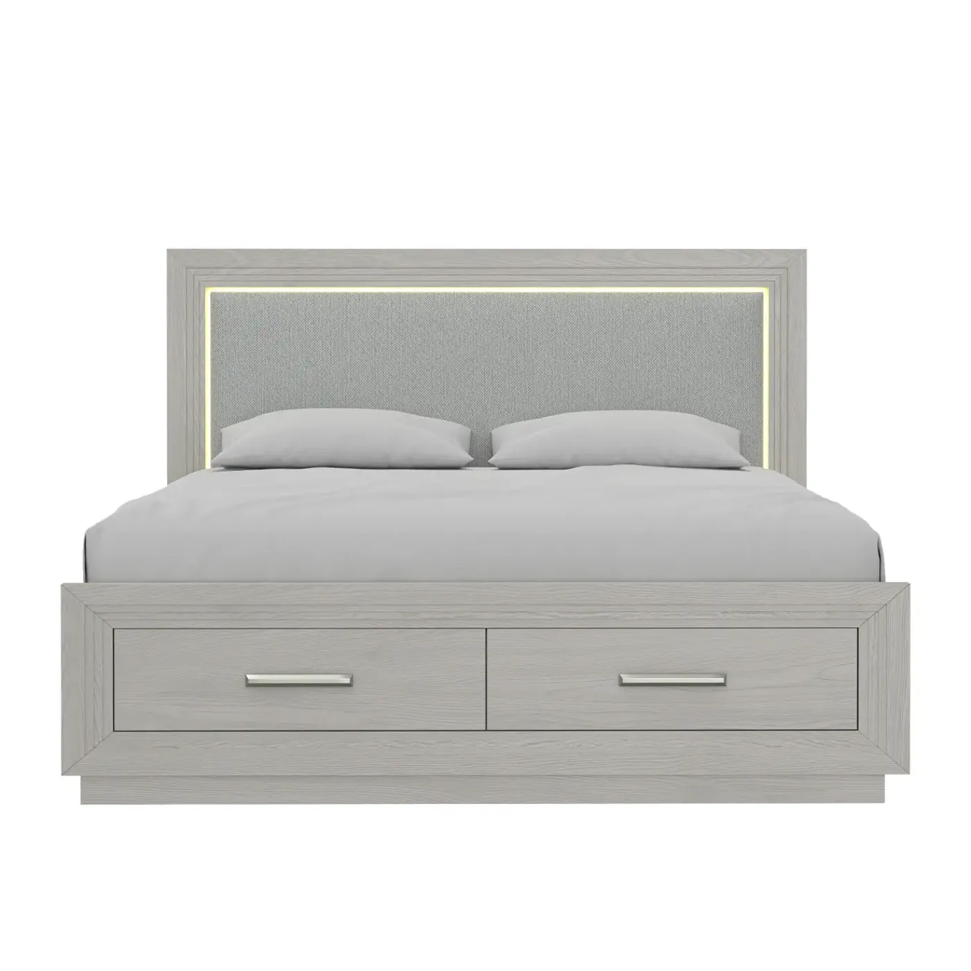 Best Burbank California King Storage Bed With LED Lights Bedroom|All Outlet & Clearance Items