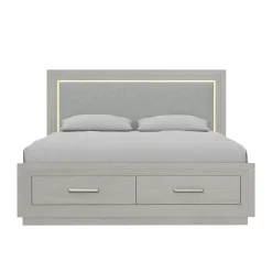 Outlet Burbank King Storage Bed With LED Lights Bedroom|All Outlet & Clearance Items