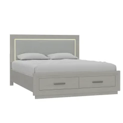 Outlet Burbank King Storage Bed With LED Lights Bedroom|All Outlet & Clearance Items