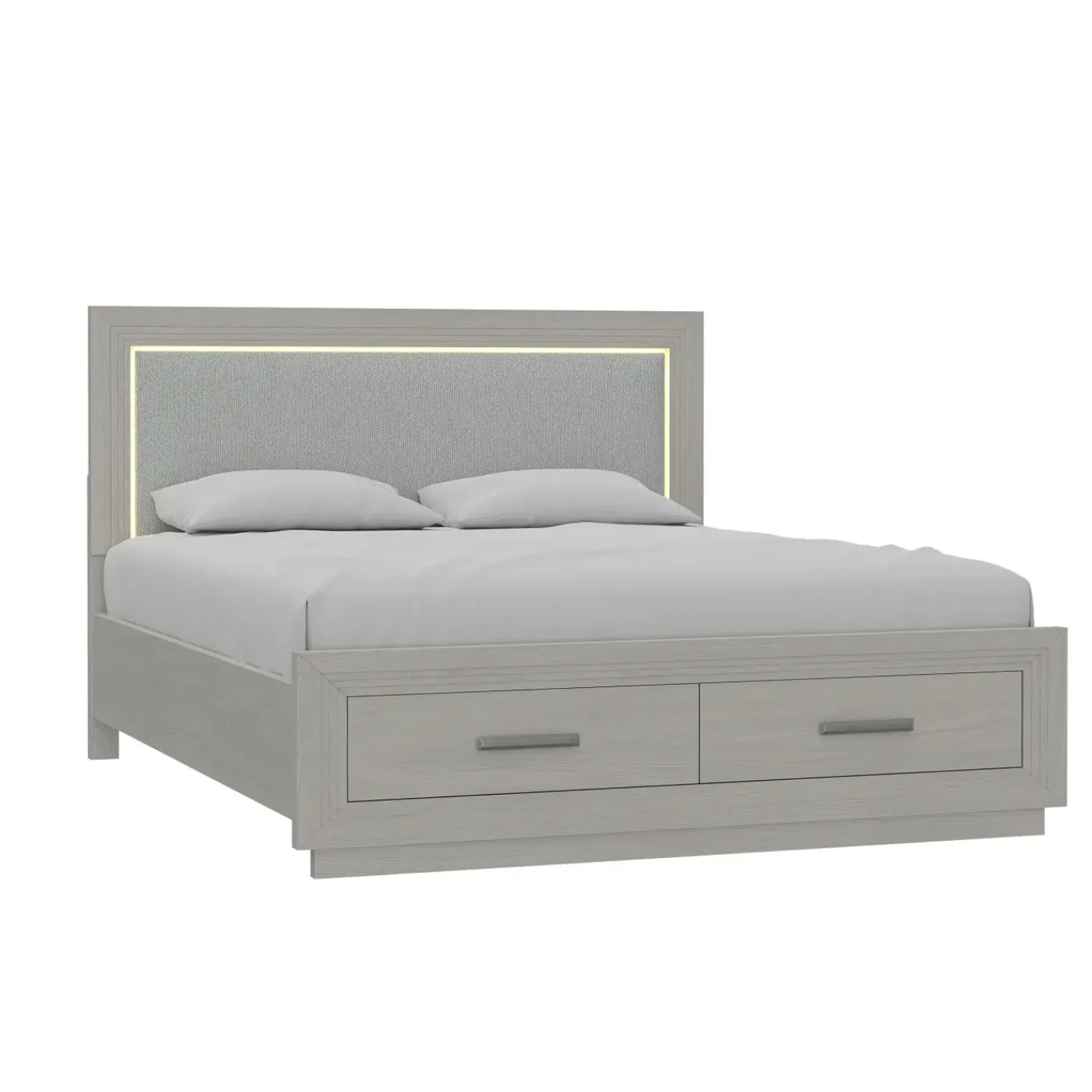 Outlet Burbank King Storage Bed With LED Lights Bedroom|All Outlet & Clearance Items