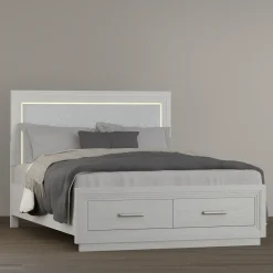 Hot Burbank Queen Storage Bed With LED Lights Queen Beds|Bedroom