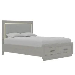 Hot Burbank Queen Storage Bed With LED Lights Queen Beds|Bedroom