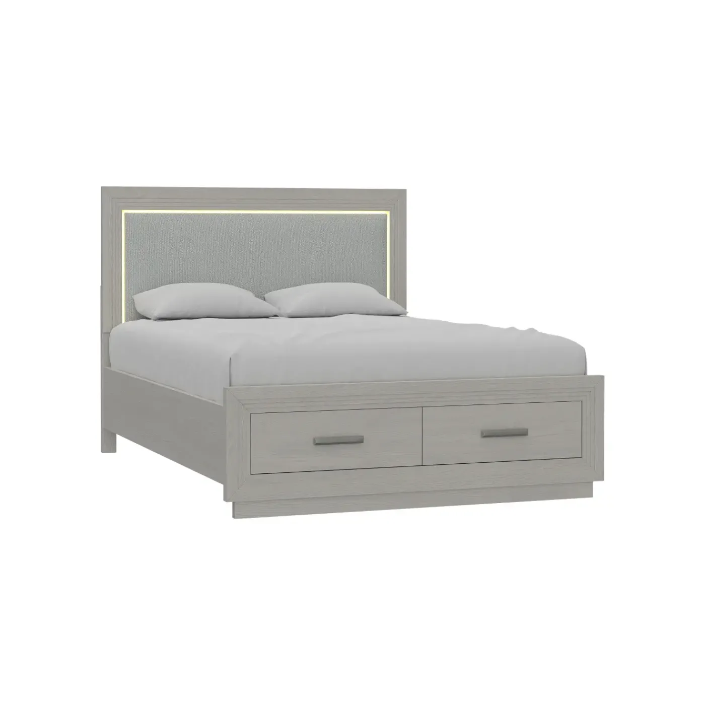 Hot Burbank Queen Storage Bed With LED Lights Queen Beds|Bedroom