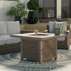 Hot Cabo Sofa, 2 Chairs, and Firepit Outdoor Seating