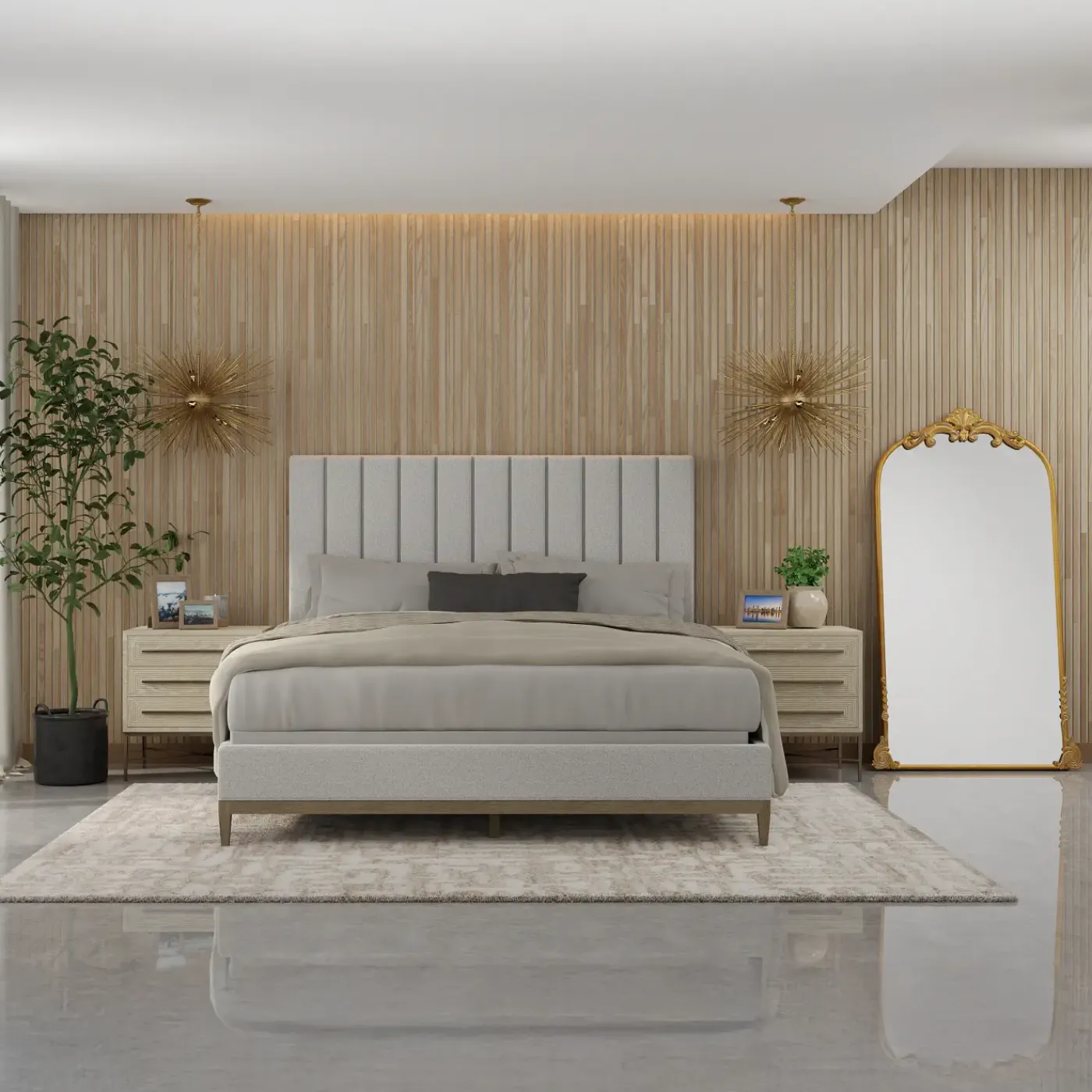 Clearance Cascade California King Cascade Upholstered Bed All Premier Items|Bedroom
