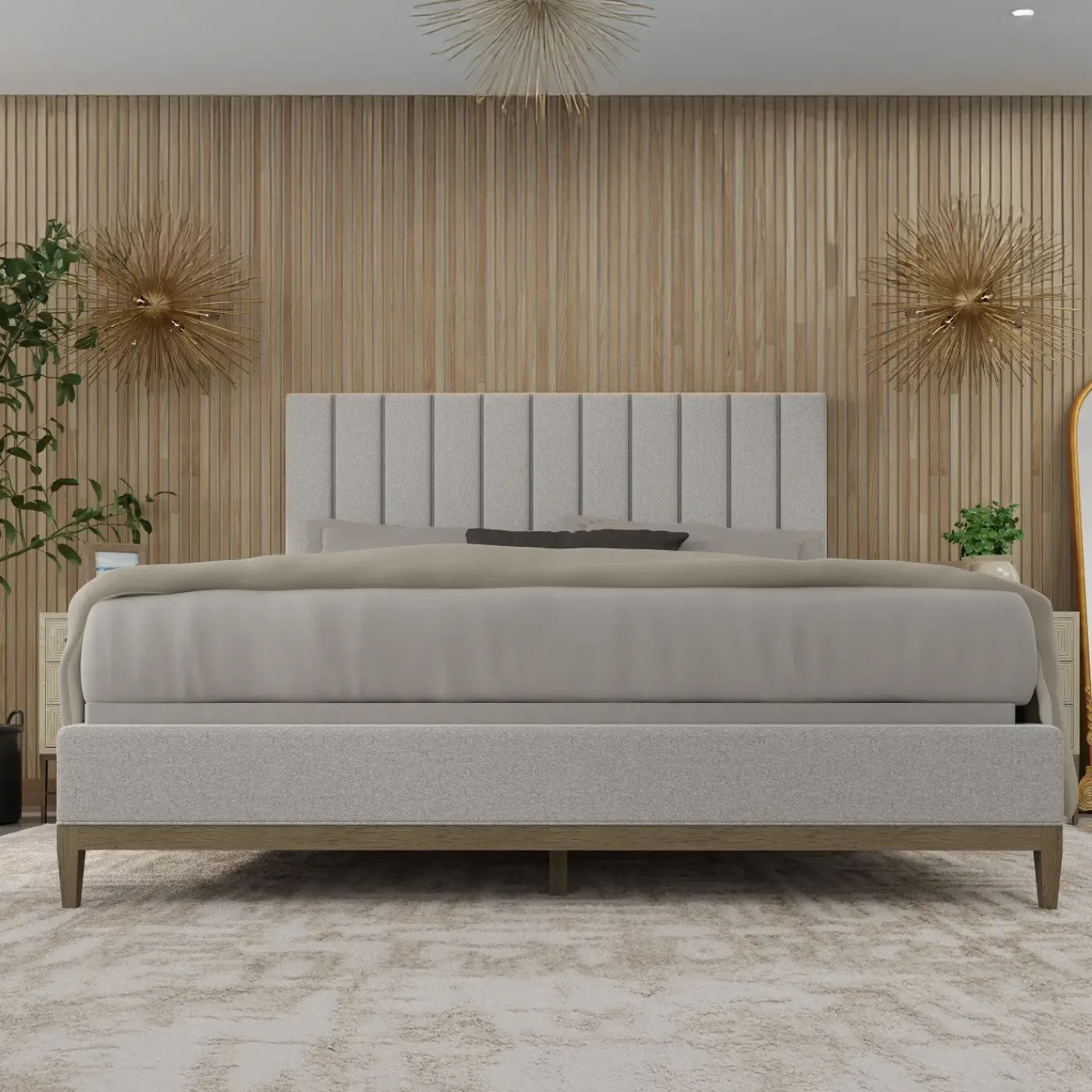 Clearance Cascade California King Cascade Upholstered Bed All Premier Items|Bedroom