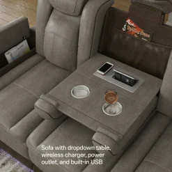 New Cinema Buy the Power Reclining Sofa, Get the Power Reclining Loveseat Free Living Room Sets|Reclining Furniture