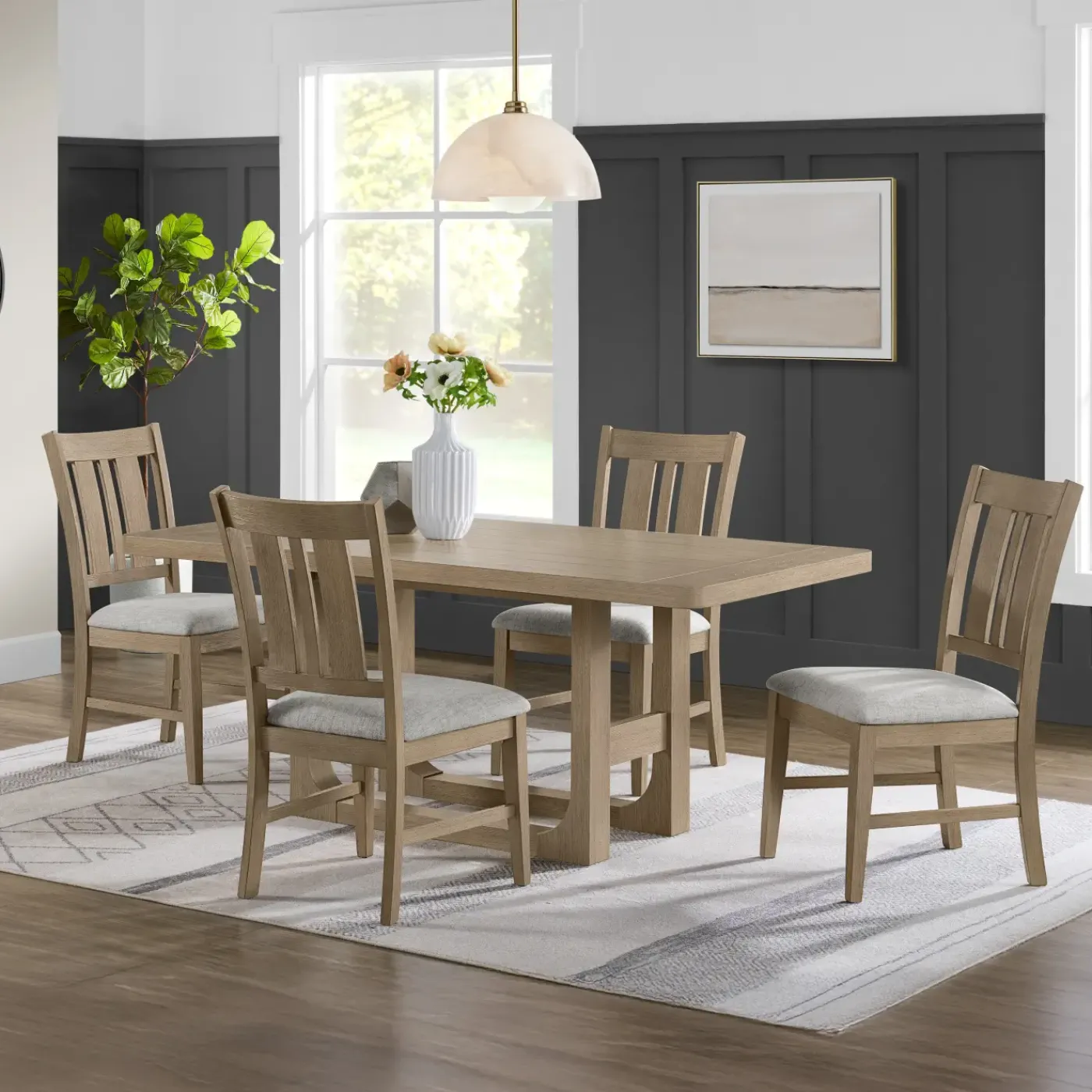 Hot Clemson 5pc Dining Set: Table & 4 Side chairs Dining Room Sets