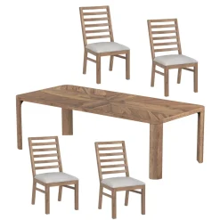 Outlet Cordoba Rectangle Dining Table & 4 Side Chairs Dining Room Sets