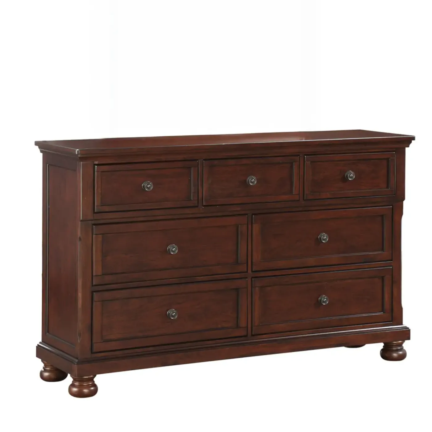 New Cortland Cherry Bedroom Set Queen Sleigh Bed, Dresser, Mirror & Nightstand Bedroom Sets