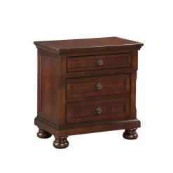 New Cortland Cherry Bedroom Set Queen Sleigh Bed, Dresser, Mirror & Nightstand Bedroom Sets