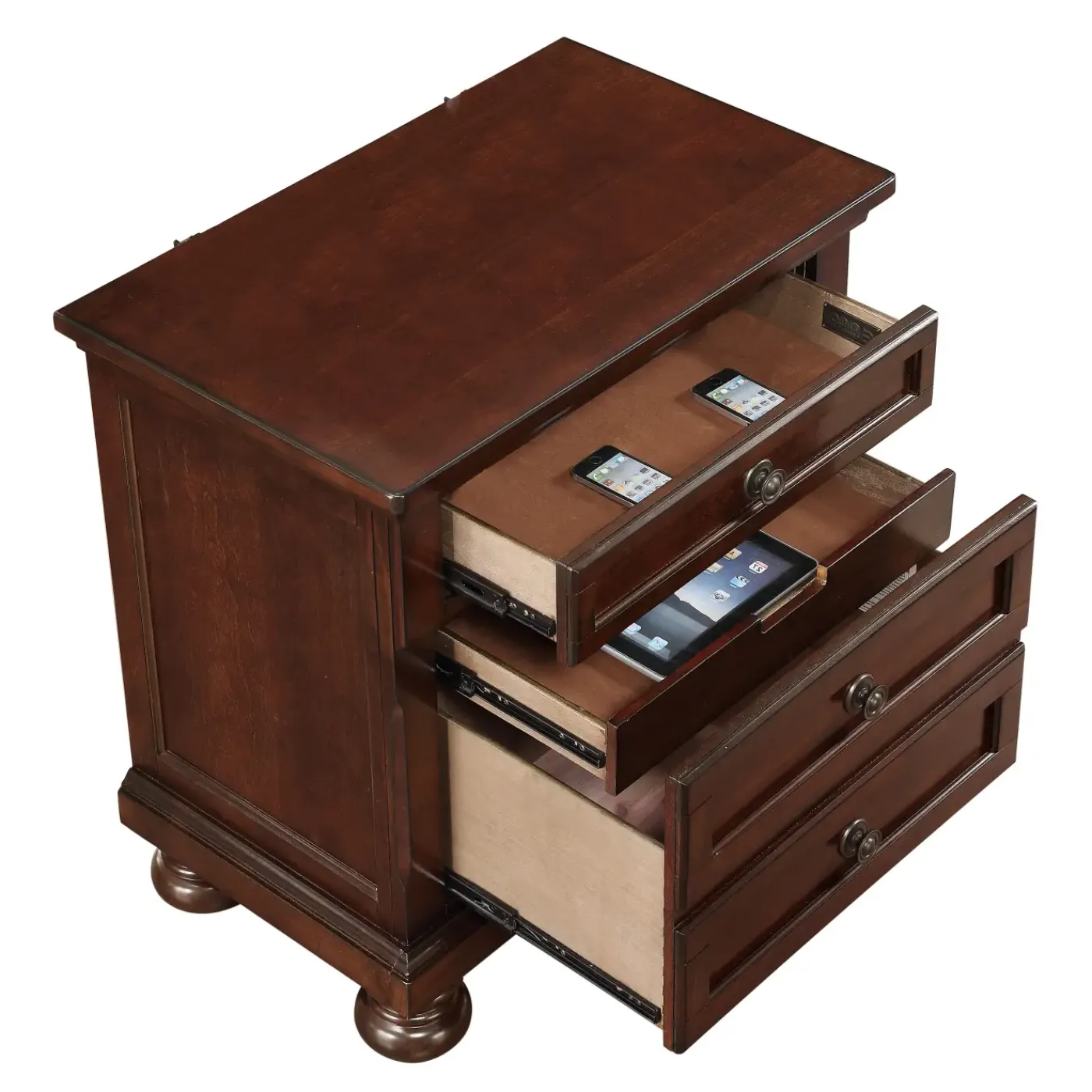 New Cortland Cherry Bedroom Set Queen Sleigh Bed, Dresser, Mirror & Nightstand Bedroom Sets