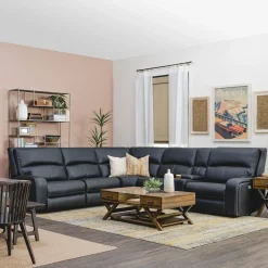 Best Dawson 6pc Power Reclining Sectional Living Room Sets|Sectionals