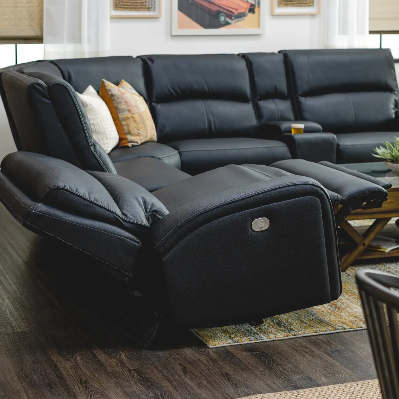 Best Dawson 6pc Power Reclining Sectional Living Room Sets|Sectionals