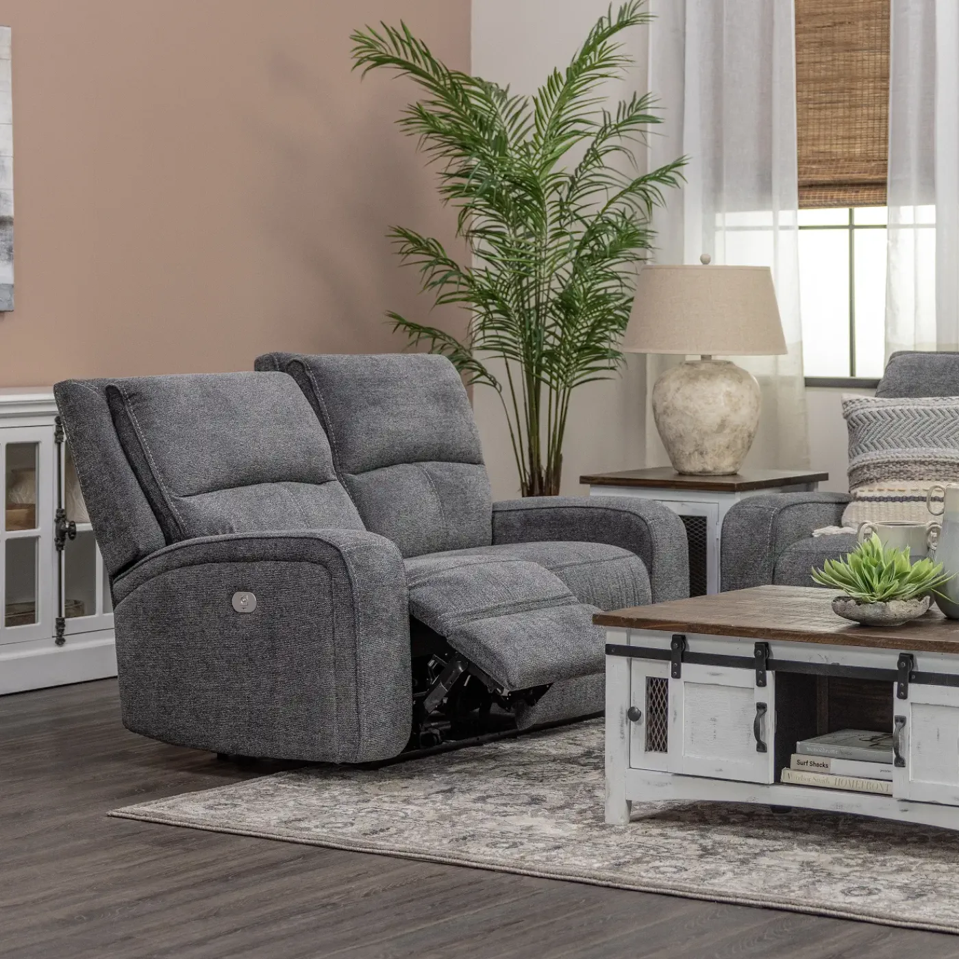 Clearance Dawson Reclining Living Room Gray Living Room Sets|Reclining Furniture