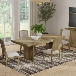 New Durian Expandable Trestle Dining Table Dining Tables