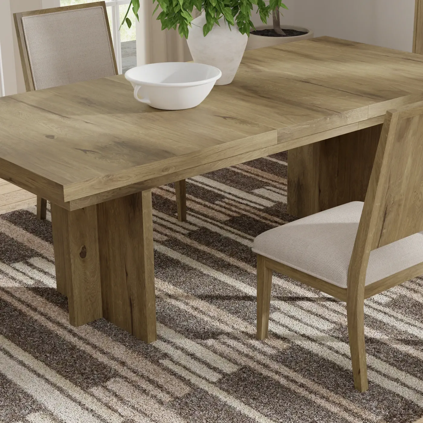 New Durian Expandable Trestle Dining Table Dining Tables