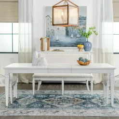 Discount East Bay 5pc Dining Set: Extendable Table & 6 Side Chairs Dining Room Sets