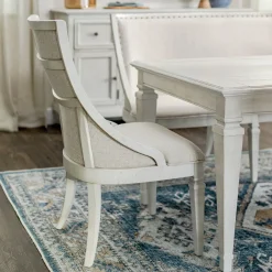 Hot East Bay 6pc Dining Set: Extendable Dining Table, 4 Arm Chairs & Bench Dining Room Sets