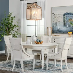Clearance East Bay 5pc Extendable Dining Set: Table & 4 Arm Chairs Dining Room Sets