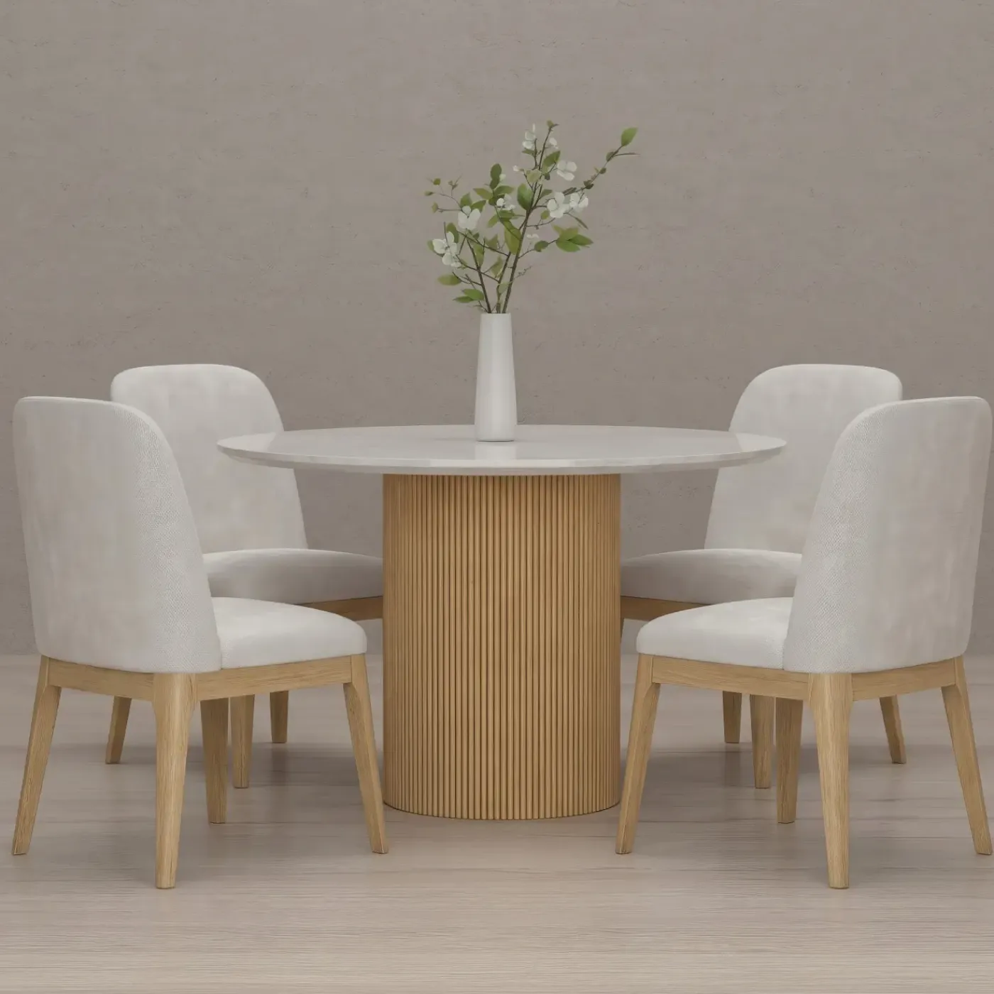 Hot Eden 5pc Dining Set: Round Table & 4 Side Chairs Dining Room Sets