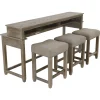 Elise Console Table & 3 Stools Coffee & Cocktail Tables