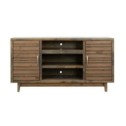 Everett 66 Inch Console with 2 Piers Electric Fireplaces|Entertainment Centers & Tv Stands