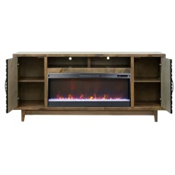 Discount Everett 77 Inch Fireplace Console Electric Fireplaces