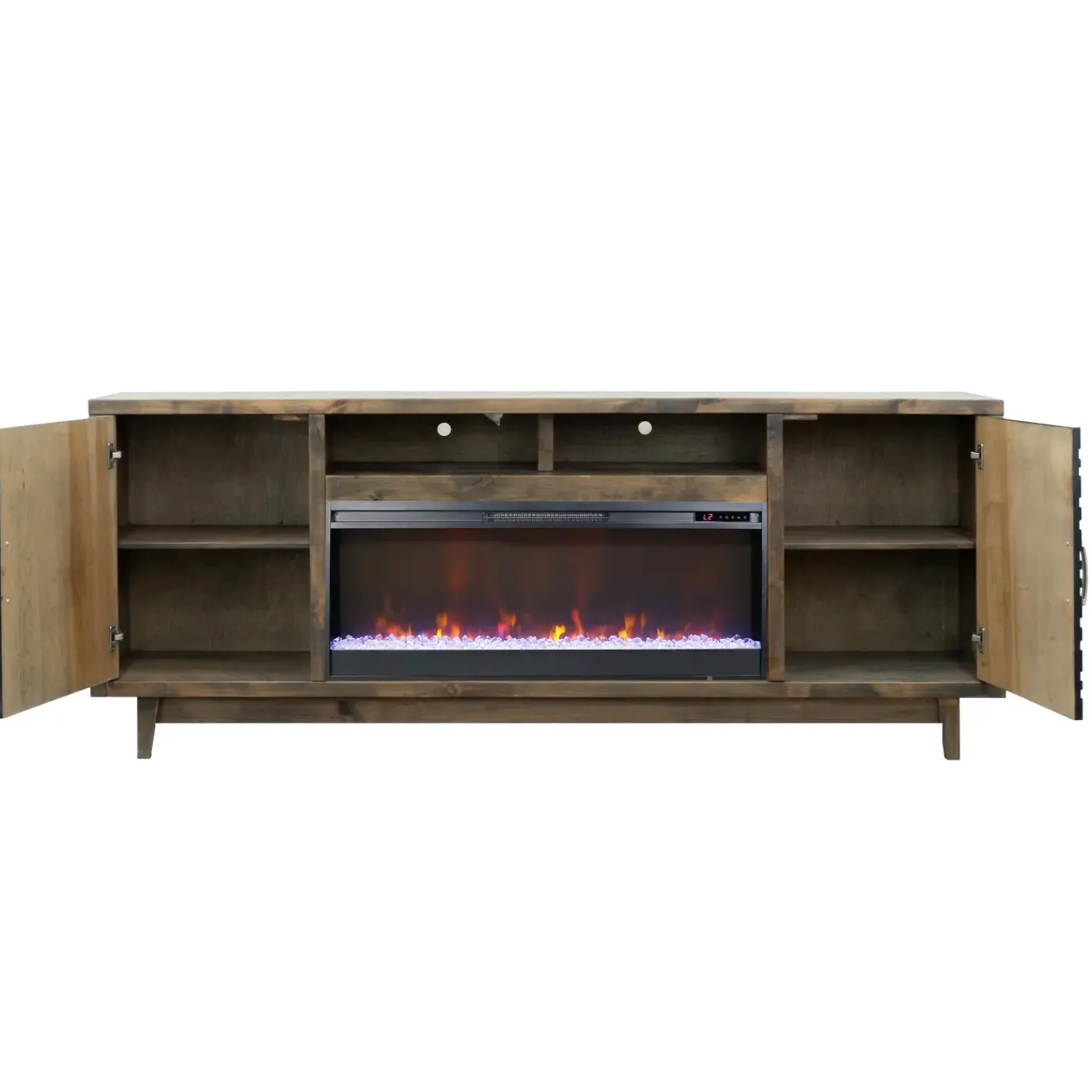 Outlet Everett 87 Inch Fireplace Console Electric Fireplaces