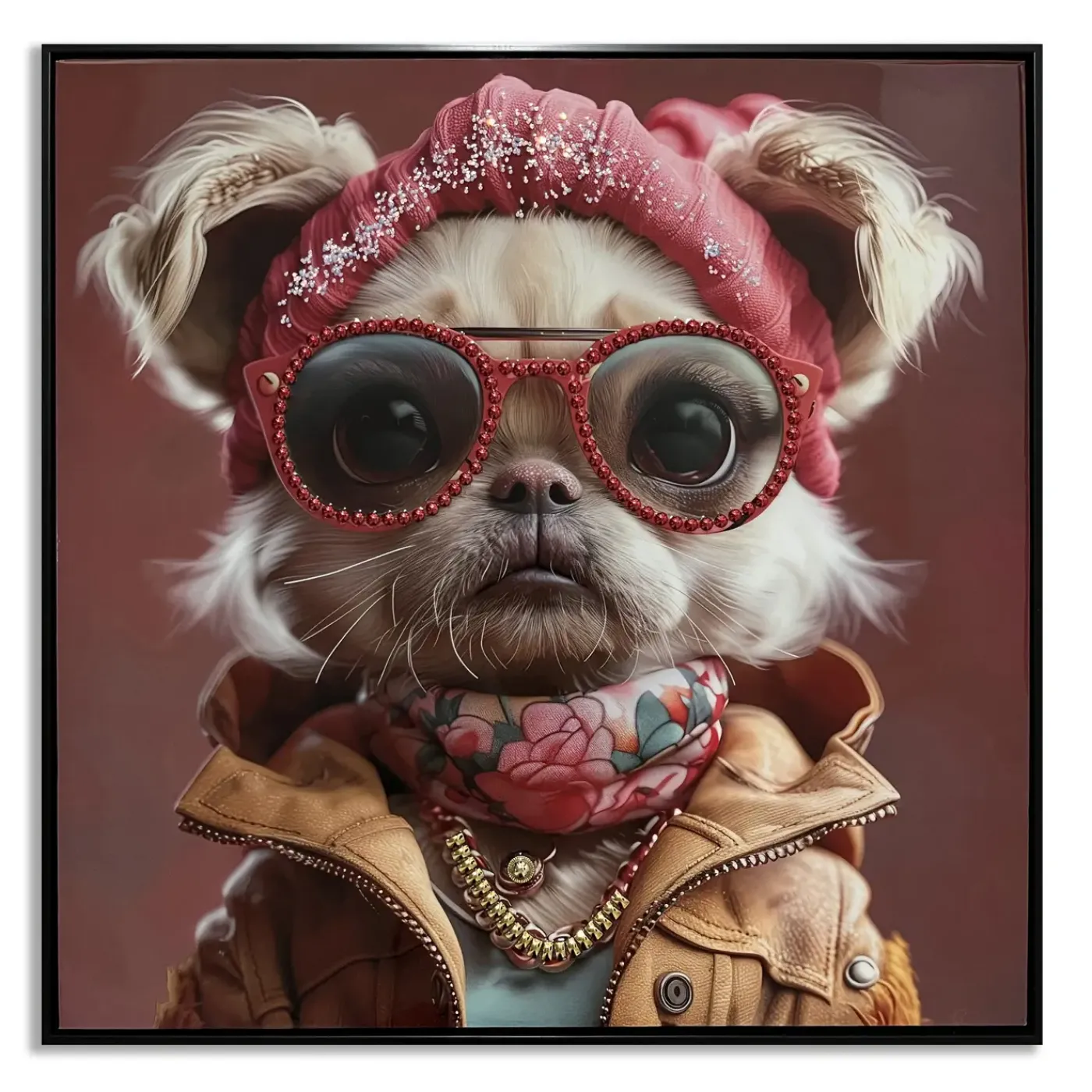 New Female Fancy Dog Wall Art Wall Art